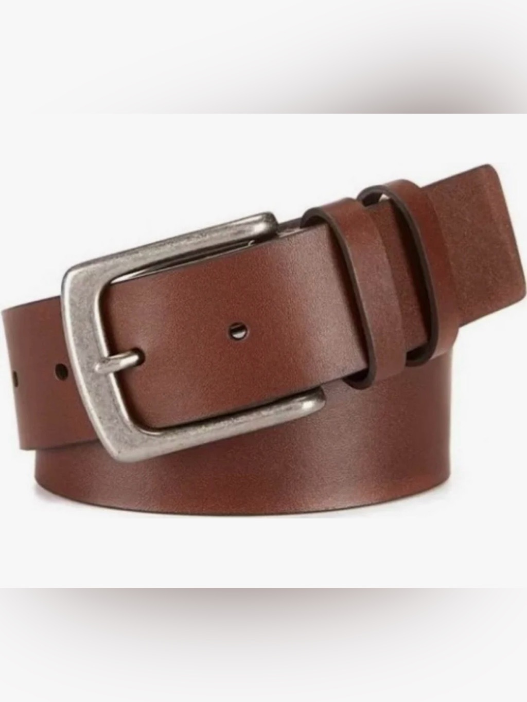 Roundtree & Yorke Classic Brown Men's Leather Belt - Timeless Casual Style